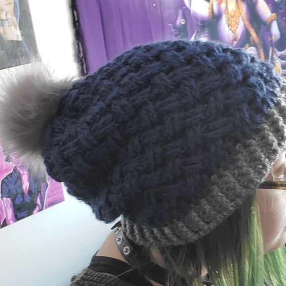 2 for $50! Crocher Unisex Winter Hat with Pompom - Picture 2 of 3